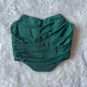 Dark Green strapless Corset💐